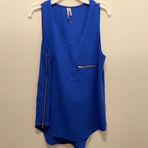 Paper Crane Tank Top with Zipper Details